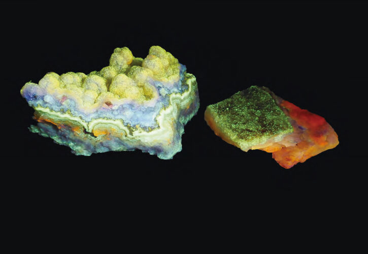 A new mineral, hokkaidoite, was discovered in 2023 in Shikaoi Town (Tokachi Shikaoi Geopark / Hokkaido Prefecture) and other areas. It is an organic mineral, which is rare among minerals.